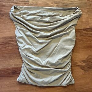 Abercrombie Off the Shoulder Tan Modal-Blend Top (NWOT)